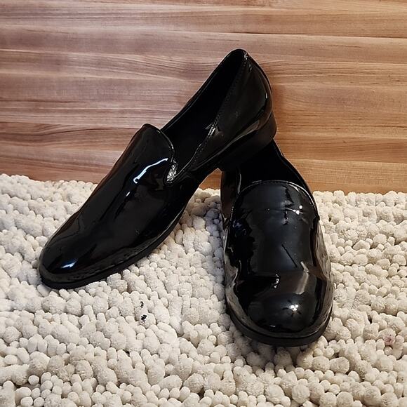 BP BLACK PATENT FAUX LEATHER LOAFERS MENS SIZE 7.5 NWOB - Picture 16 of 16